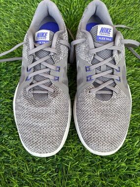 Nike Men’s Flex TR 8 Training Shoes Gray with Blue Accents